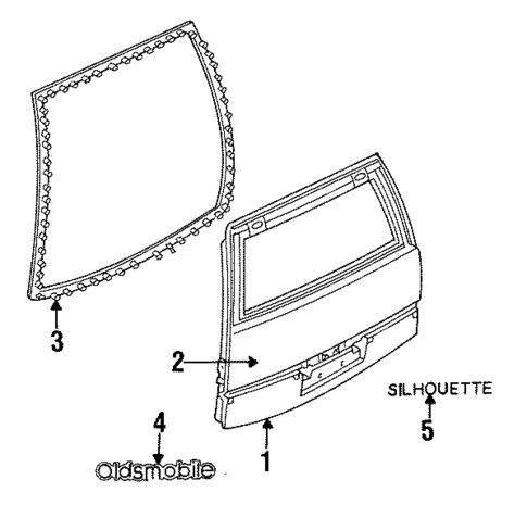 Gate & Hardware for 1990 Oldsmobile Silhouette #0