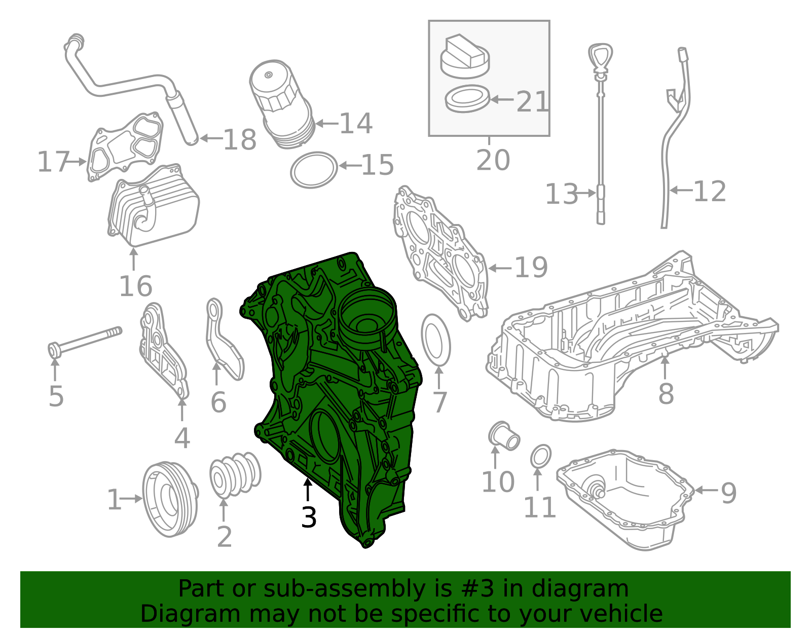 276 Engine Timing Genuine OEM Engine Timing Cover | 276-015-03-00 | Fits Select 2012-2023 ...