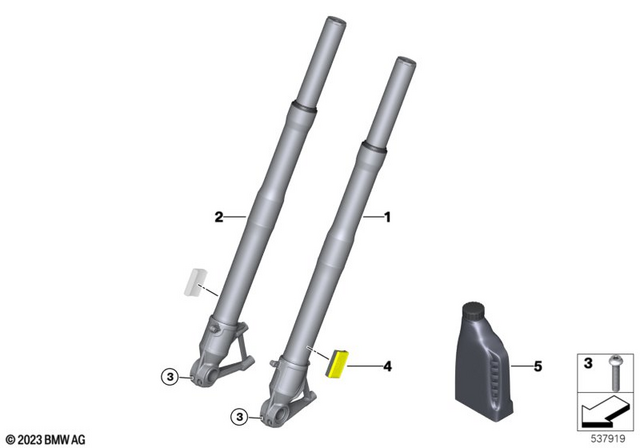 31429467568 - Front Axle, Front Suspension: Fork Leg Right -  for BMW-Motorrad Image