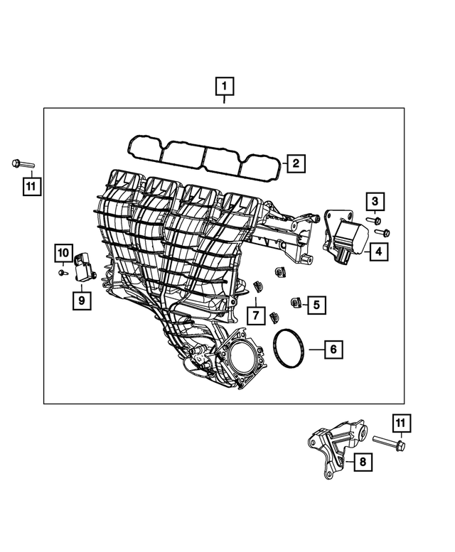 6508891AA - 2.4L Gas; Engine: Hex Flange Head Bolt, Mounting for Mopar Image image