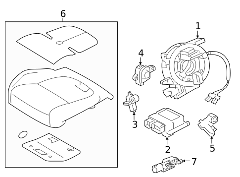 Air Bag Components for 2020 Jaguar E-Pace #1