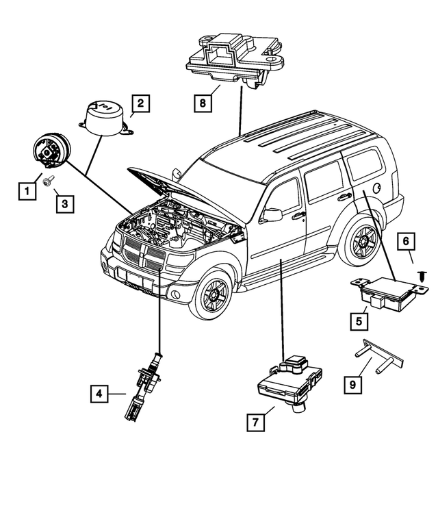 56038724AB - Electrical: Alarm Siren for Mopar Image