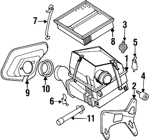 Air Intake for 1995 Mercedes-Benz E300 #0
