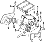 941355 - : Air Cleaner Assembly Clip for Mercedes-Benz Image