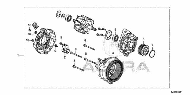 Alternator (Denso) (2) for 2017 Acura TLX #0