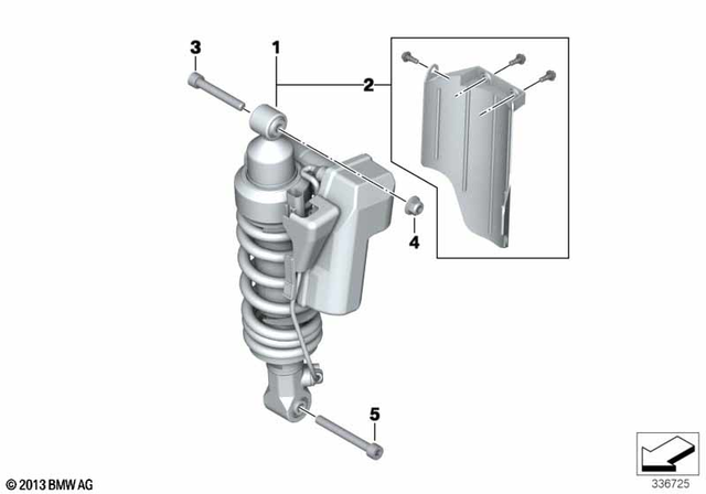 33537728367 - Rear Axle, Rear-Wheel Drive, Suspension: Spring Strut, Rear - Esa for BMW-Motorrad Image