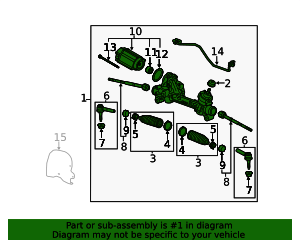 2013-2017 GM Electric Drive Rack and Pinion Steering Gear Assembly with ...