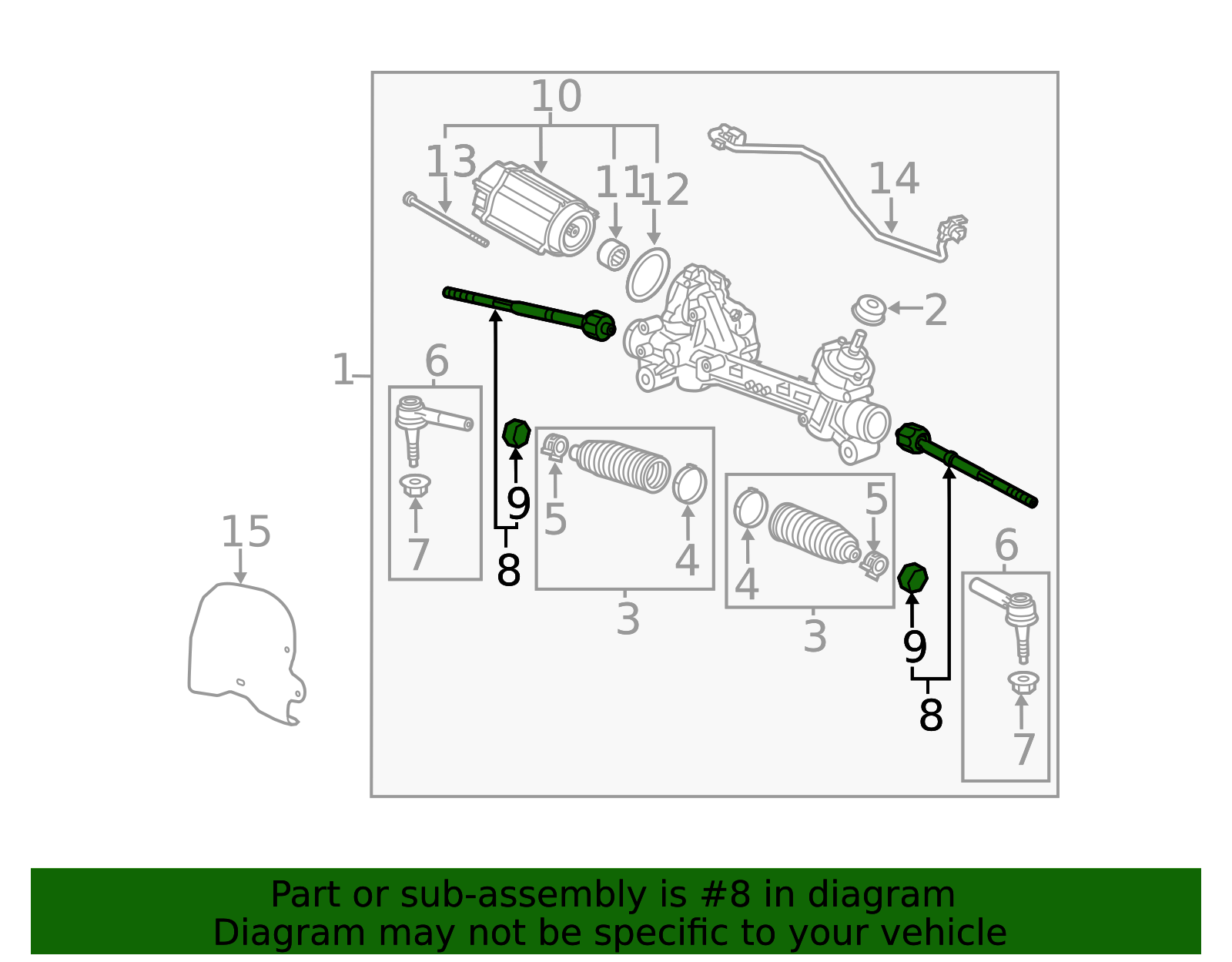2010-2017 GM Steering Linkage Inner Tie Rod Kit 19207056 GM ...