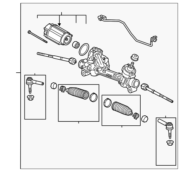 2013-2017 GM Electric Drive Rack and Pinion Steering Gear Assembly with ...
