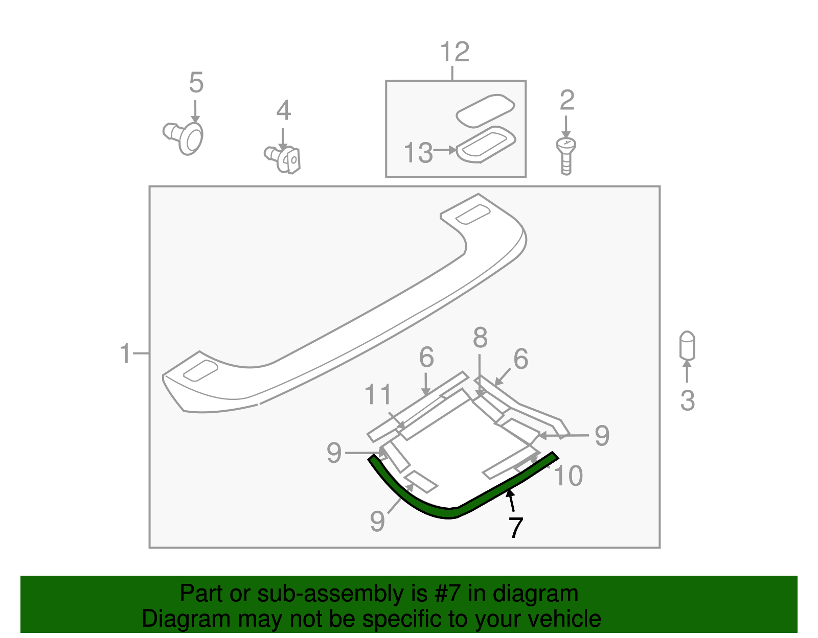 Spoiler Spacer - Nissan (K6050-1A15B)