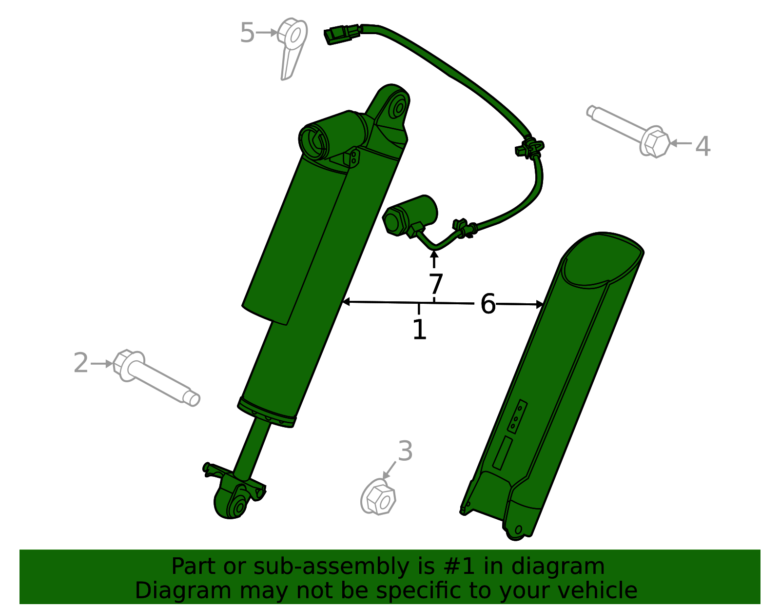 Genuine OEM Ford Part - Shock Absorber Assembly ASH-866192