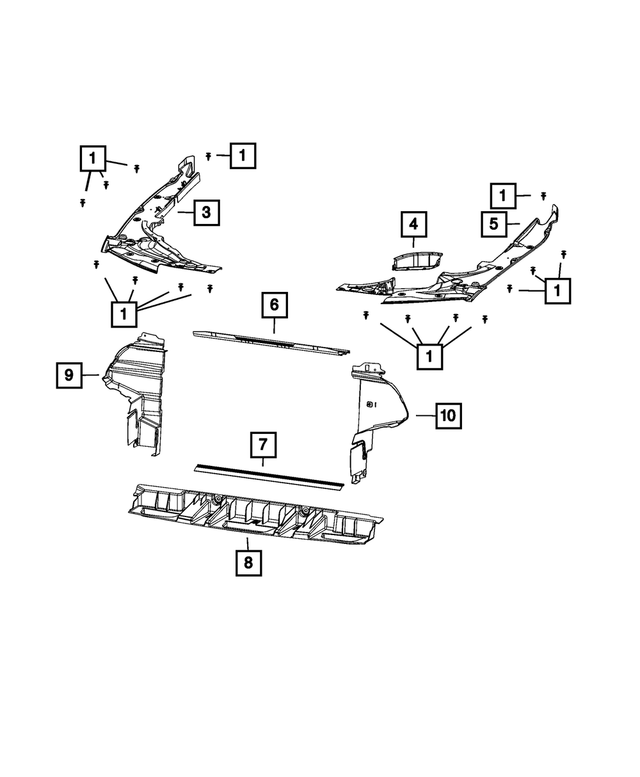 68277378AA - Cooling: Closeout Panel for Mopar Image