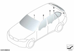 51317292400 - : Windshield, Green, Rain Sensor/Hud for BMW Image