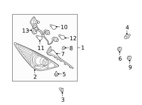 Bulbs - Chassis for 2011 Nissan Versa #5