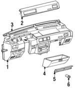 94135328 - Body: Instrument Panel for Chevrolet: Spectrum Image