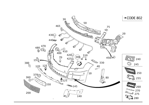Front Bumper for 2010 Mercedes-Benz GLK350 #0