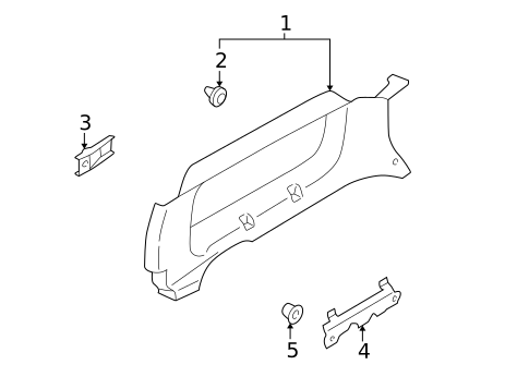 Interior Trim - Quarter Panels for 1998 Subaru Forester #0