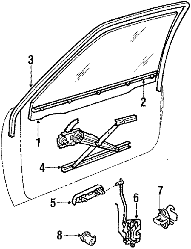 96054759 - Body: Door Glass for GM Image