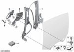 51357311598 - : Window Lifter Without Motor, Rear Right for BMW Image