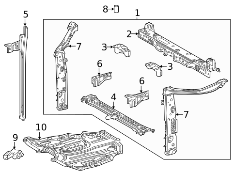 Radiator Support for 2024 Toyota Sienna #0