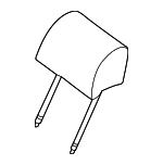 52108158712 - Body: Headrest for BMW: 528i, 540i, 740i, 740iL, 750iL Image