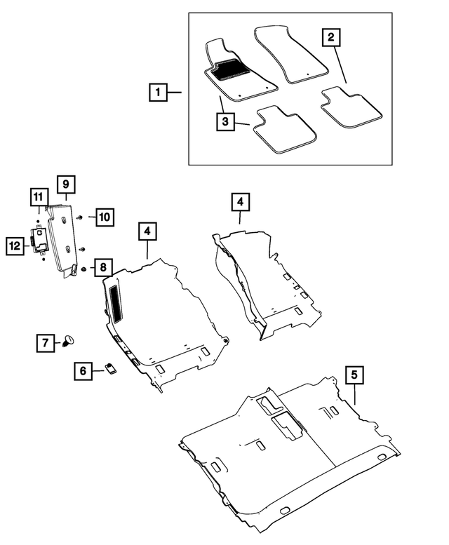7BX08DX9AA - : Mat Kit for Mopar Image