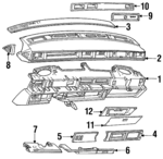 16060984 - HVAC: Dash Control Unit for Buick: Electra, LeSabre | Cadillac: Brougham, DeVille, Fleetwood | Oldsmobile: 98, Delta 88 | Pontiac: Bonneville, Fiero Image