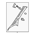 90769011009F93 - Body: Windshield Pillar Trim for Mercedes-Benz Image