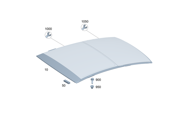 2957800400 - : Cap, Sliding-Tilting Roof for Mercedes-Benz Image