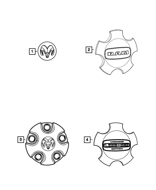 « 68171981AA – Wheels : Centre De Roue Enjoliveur pour Mopar Image »