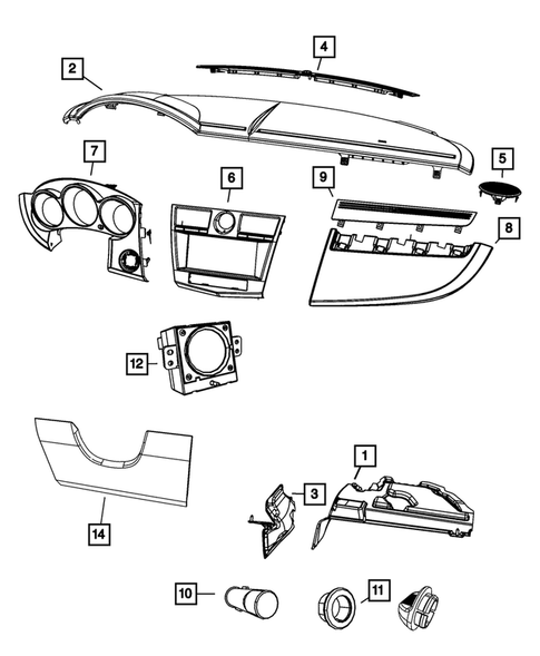 Instrument Panel for 2010 Chrysler Sebring #1