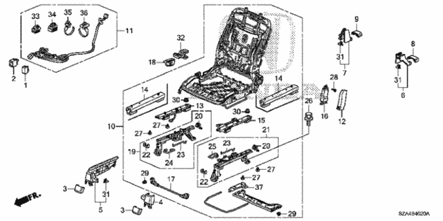 Front Seat Components (R.) for 2012 Honda Pilot #0