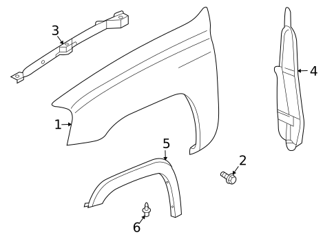 Exterior Trim - Fender for 2005 Isuzu Ascender #0