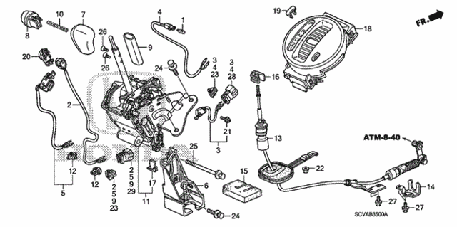 Select Lever for 2007 Honda Element #0