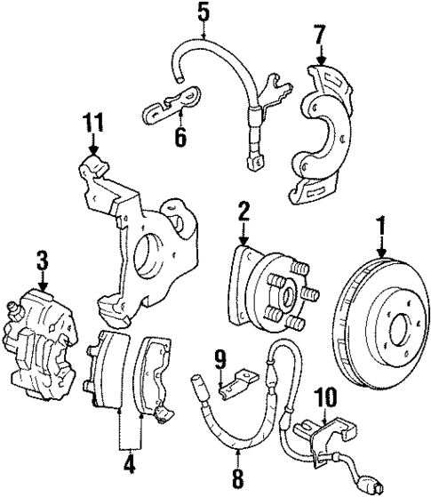 Front Brakes for 1996 Pontiac Bonneville #0