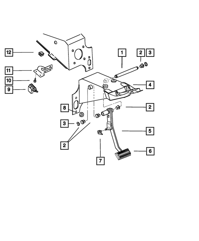 52078842 - Service Brakes: Brake Pedal Pivot Shaft for Mopar Image image