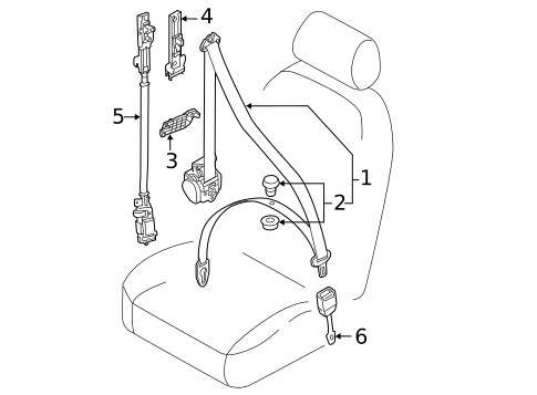 Front Seat Belts for 2016 Audi A8 Quattro #0