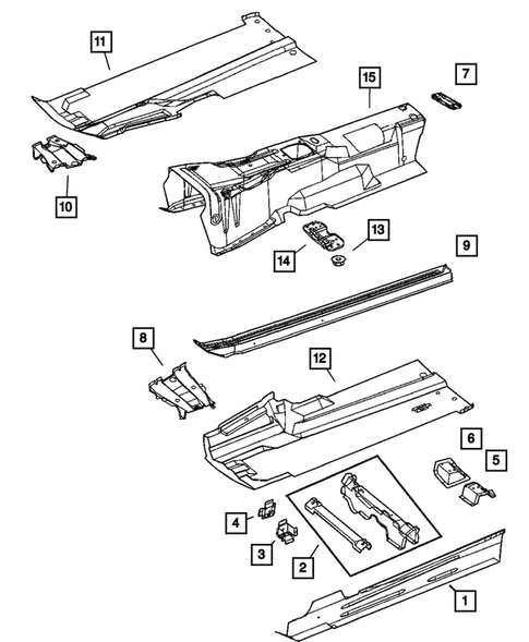 Floor Pan for 2004 Chrysler Crossfire #0