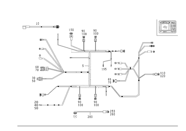 2104406908 - Electrical System: Wiring Harness for Mercedes-Benz Image image