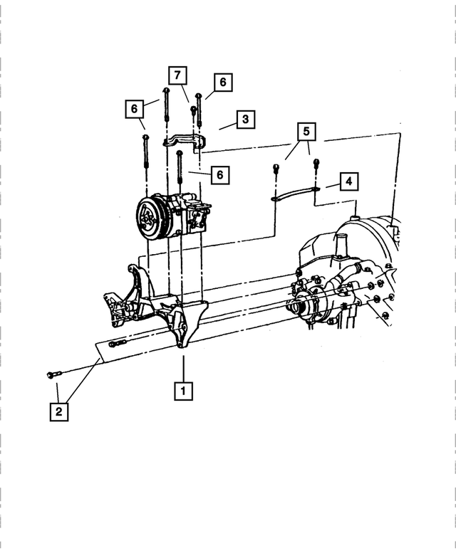 53010252 - Air Conditioning &amp; Heater: A/c Compressor Brace for Mopar Image image