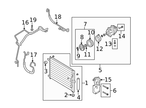 Condenser, Compressor & Lines for 2009 Chevrolet Aveo #0