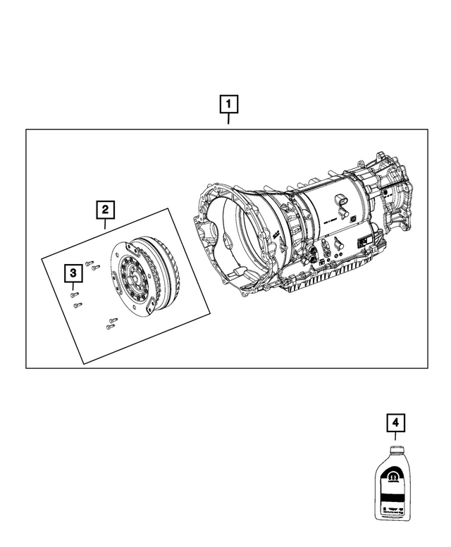RL271014AA - 8HP70; 8-Speed; Automatic Transmission: With Torque Converter Transmission Kit for Mopar Image