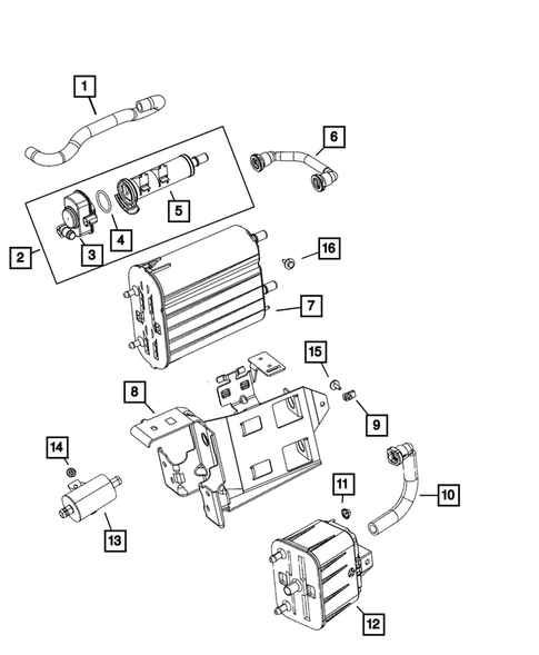Vacuum Canister/Leak Detection Pump for 2022 Ram 2500 #1
