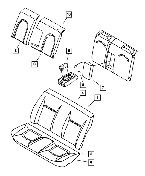Rear Seats- Folding and Quad for 2004 Dodge Intrepid #3