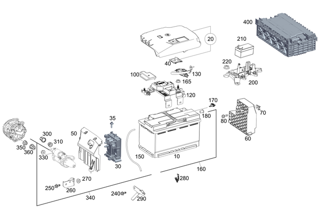 1982800826 - Electrical Equipment and Instruments: Electrical System Battery for Mercedes-Benz Image image