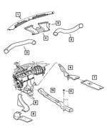 XB36XDVAA - Air Conditioning &amp; Heater: Defroster Grille for Mopar Image