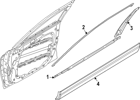 Exterior Trim - Front Door for 2023 Genesis Electrified GV70 #0