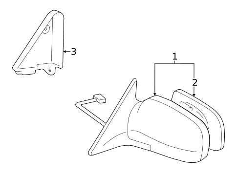 Outside Mirrors for 1996 Toyota RAV4 #0
