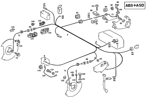 Front Brake Lining Wear Indicator, Abs & Automatic Locking Differential for 1989 Mercedes-Benz 190 E #4