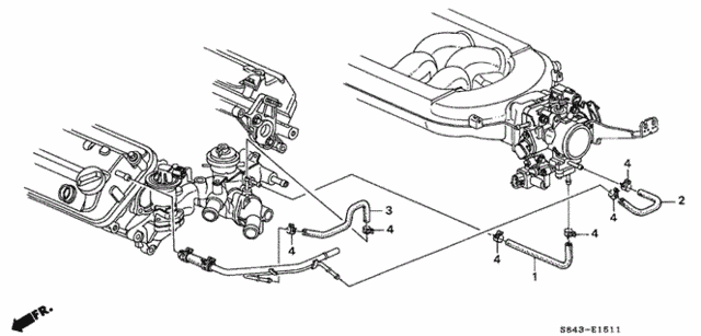 Water Hose (V6) for 2001 Honda Accord #0
